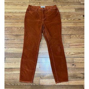 We The Free People Corduroy Pants Womens 30 Rust Orange Skinny Jeans Designer